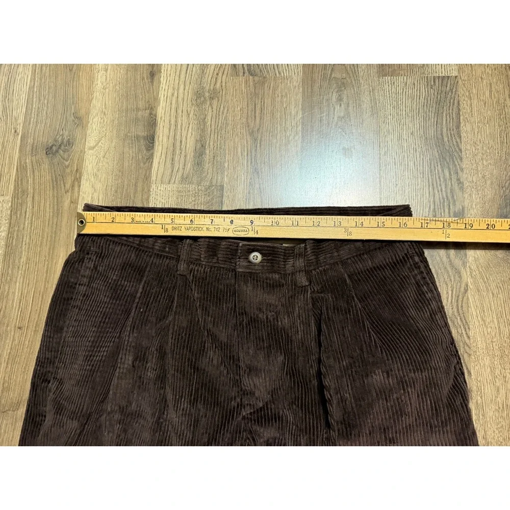 Dockers Pants Mens Size 36x30 Brown Corduroy Khakis Pleated Relaxed Fit Trousers